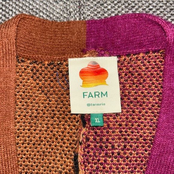 FARM RIO Mixed Wild Leopards Knit Cardigan Size XL - Picture 3 of 4